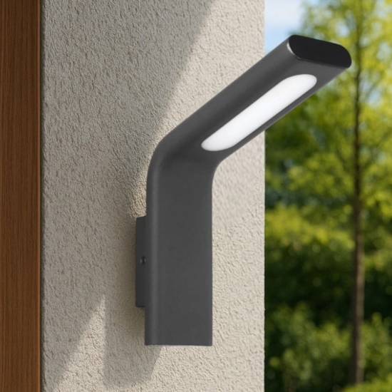 Applique da esterno antracite 10w 3000k moderna