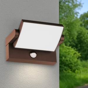 Ideal lux swipe ap sensor applique per esterno marrone led 21w 3000k