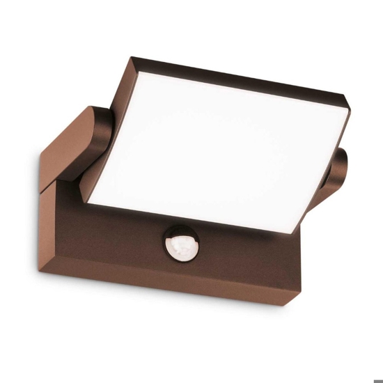 Ideal lux swipe ap sensor applique per esterno marrone led 21w 3000k