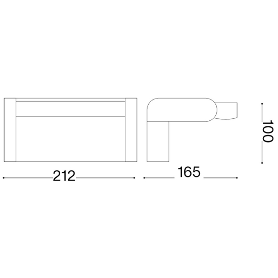 Ideal lux swipe ap sensor applique per esterno marrone led 21w 3000k