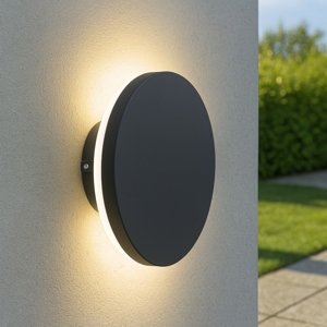 Applique cerchio per esterno antracite led 9,5w 3000k