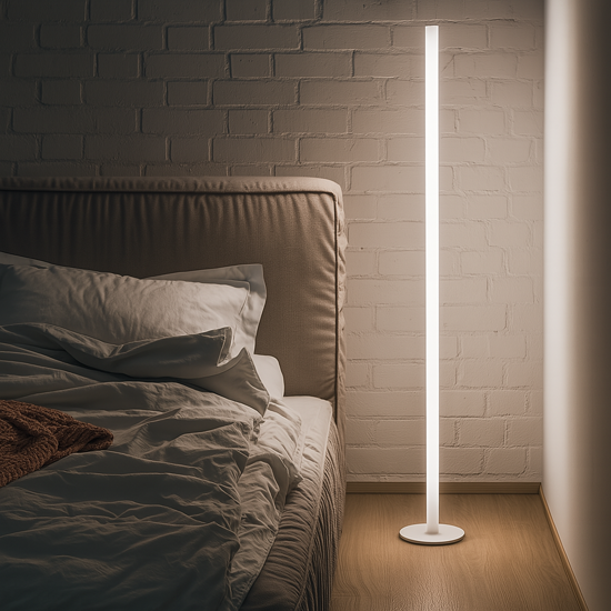 Perenz stick lampada da terra cilindro bianco led 3000k dimmerabile