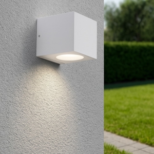 Gea luce applique da esterno ip65 bianca led 3000k