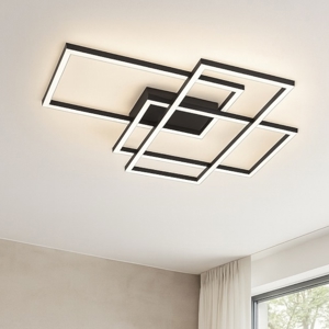 Maytoni rida plafoniera moderna colore nero led da 3000k a 4000k