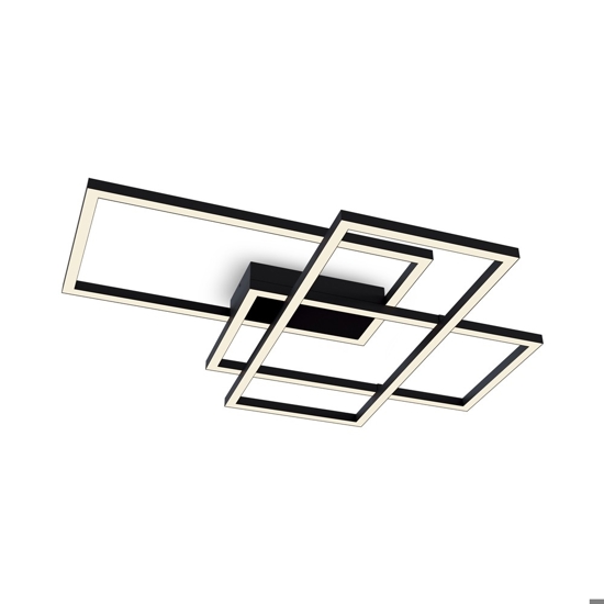 Maytoni rida plafoniera moderna colore nero led da 3000k a 4000k