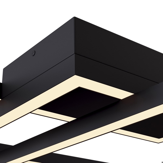Maytoni rida plafoniera moderna colore nero led da 3000k a 4000k