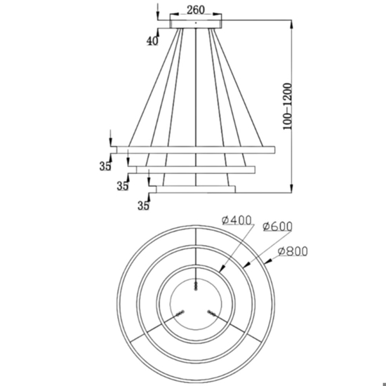 Maytoni rim lampadario moderno per soggiorno led 4000k
