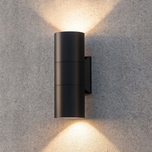Maytoni bowery applique nera da esterno ip54 moderna