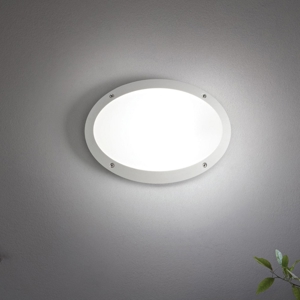 Medea-1 ap1 applique da esterno in resina ideal lux ovale bianco ip66