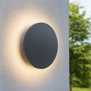 Applique per esterno tonda antracite ip54 punto ap d24 ideal lux led 12w 3000k