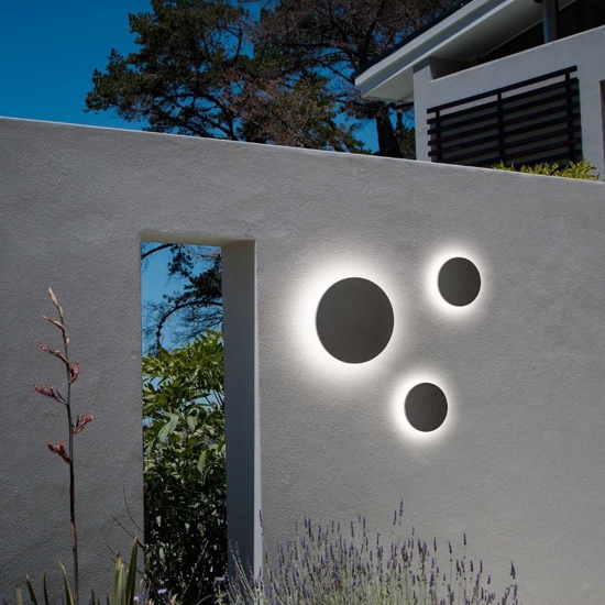 Applique per esterno tonda antracite ip54 punto ap d24 ideal lux led 12w 3000k