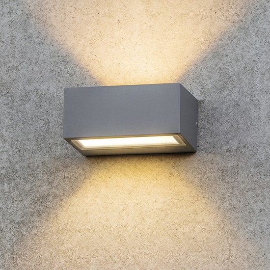 Twin ap1 ideal lux applique da esterno g9 grigio ip44