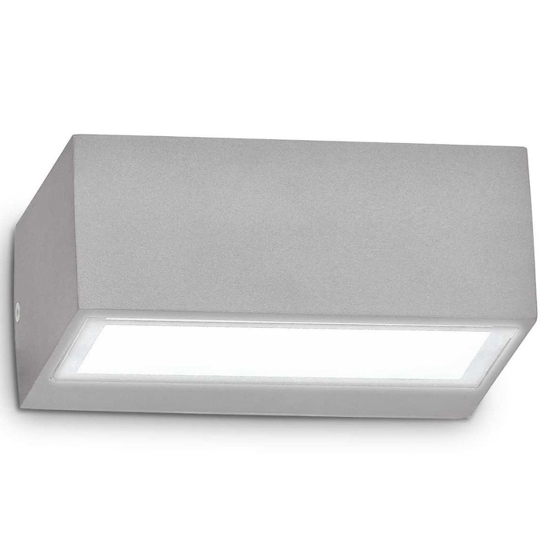 Twin ap1 ideal lux applique da esterno g9 grigio ip44