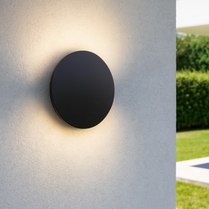 Ideal lux punto ap d24 applique led 12w 3000k tonda nera ip54