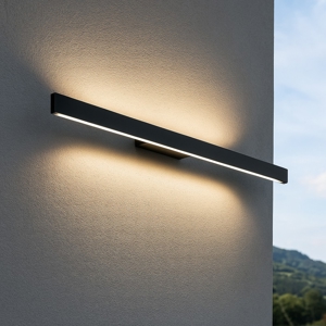 Ideal lux linea ap d144 applique da esterno doppio fascio led 3000k nera ip54