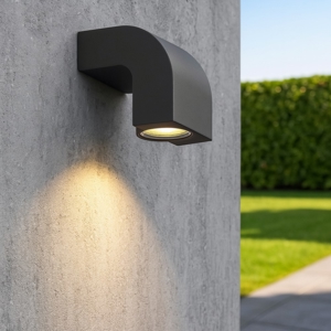 Applique grigio per esterno luce verso il basso ip44