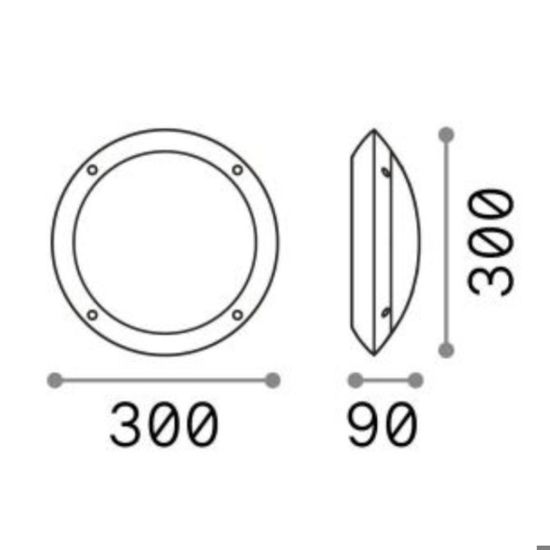 Polar-1 ap1 applique da esterno parete soffitto resina anti corrosione bianca ip66 ideal lux