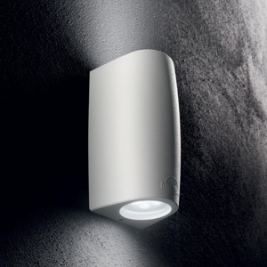Keope ap2 applique da esterno bianco ideal lux bi-emissione