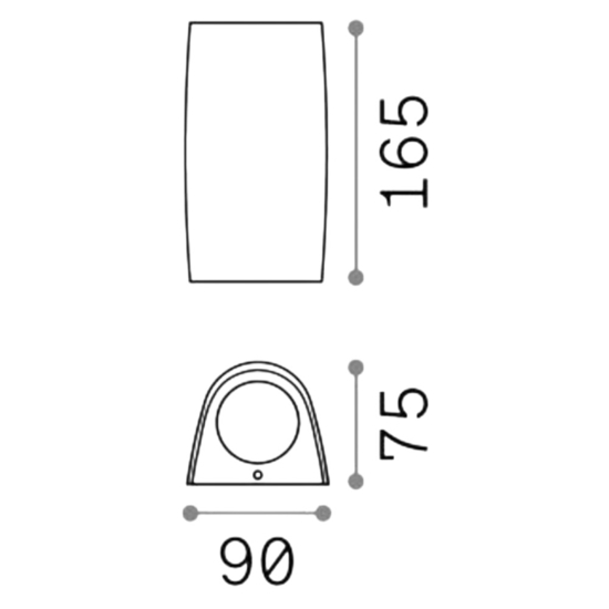 Keope ap2 applique da esterno bianco ideal lux bi-emissione