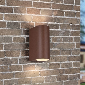 Applique per esterno corten moderna marrone