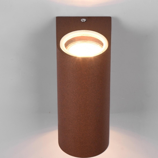 Applique per esterno corten moderna marrone