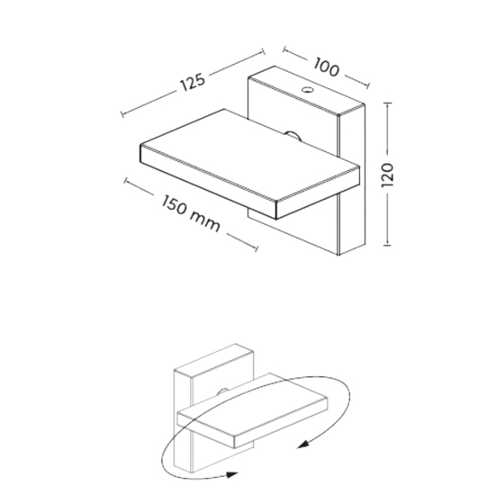 Applique da esterno orientabile antracite moderna 8w 3000k con sensore di movimento