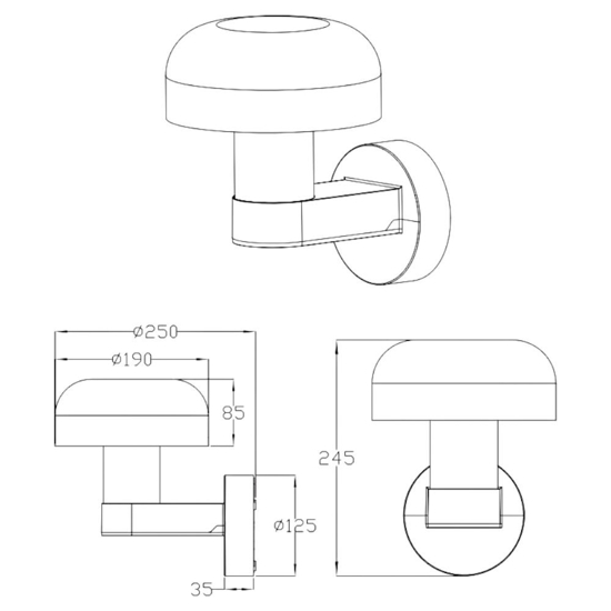 Applique per esterno ip54 h24 cm effetto legno