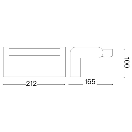 Ideal lux applique da esterno con sensore swipe ap sensor nero