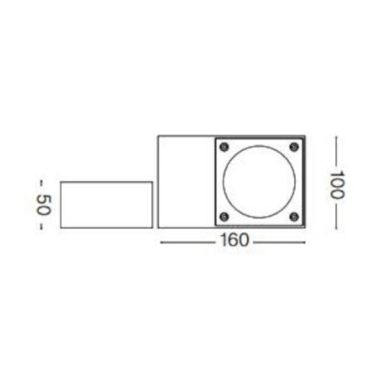 Applique da esterno sirio ap1 ideal lux antracite ip65
