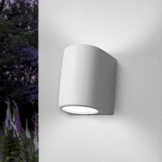 Top light applique da esterno aosta bianca bi emissione ip55