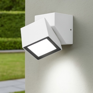Ondaluce ap steve applique da esterno ip54 bianco orientabile led 4000k