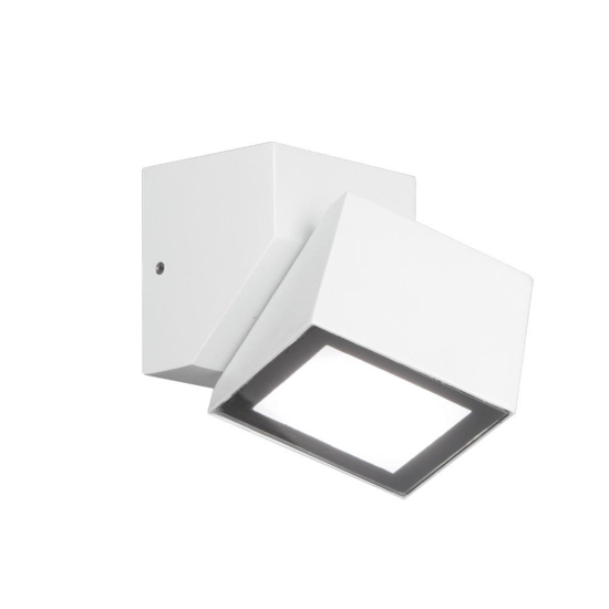 Ondaluce ap steve applique da esterno ip54 bianco orientabile led 4000k