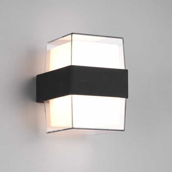 Applique antracite da esterno moderna 9w 3000k