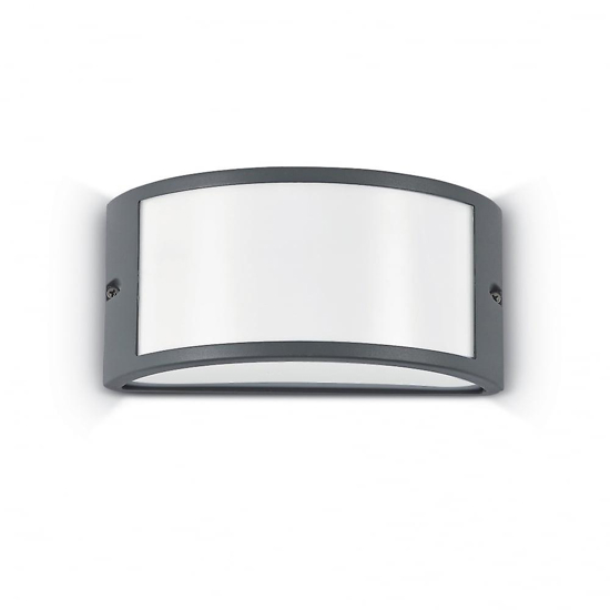 Rex-1 ap1 applique da esterno curvo ip44 antracite ideal lux
