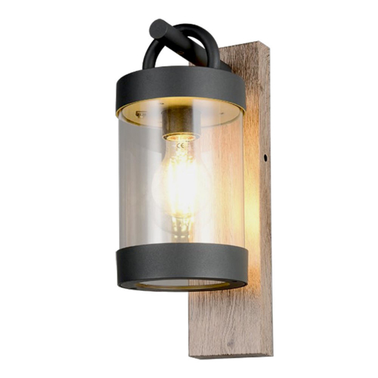 Applique per esterno con effetto legno ip44