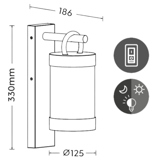 Applique per esterno con effetto legno ip44