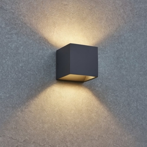 Rubik ap 3000k ideal lux applique da esterno antracite ip54 led 8,5w