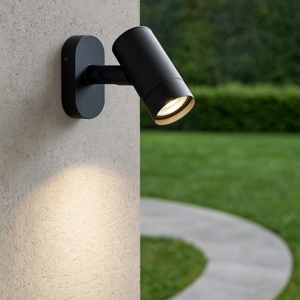 Applique nera da esterno orientabile ip54