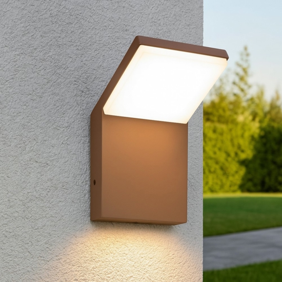 Ideal lux style ap 3000k applique da esterno marrone