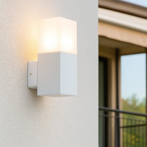Applique da esterno bianca moderna led 7w 4000k ip54