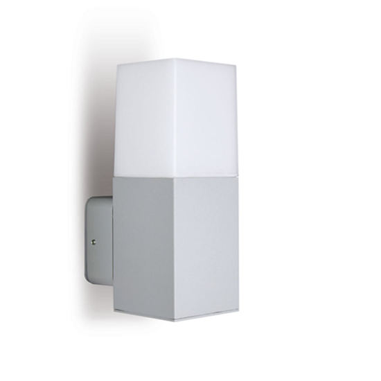 Applique da esterno grigio alluminio moderna led 7w 4000k ip65