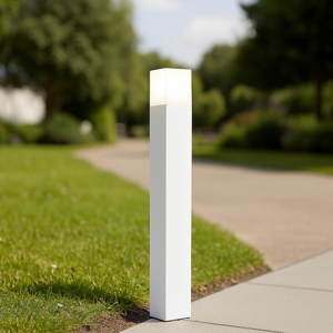Lampione da giardino bianco moderno 80cm led 7w 4000k ip54