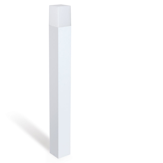 Lampione da giardino bianco moderno 80cm led 7w 4000k ip54
