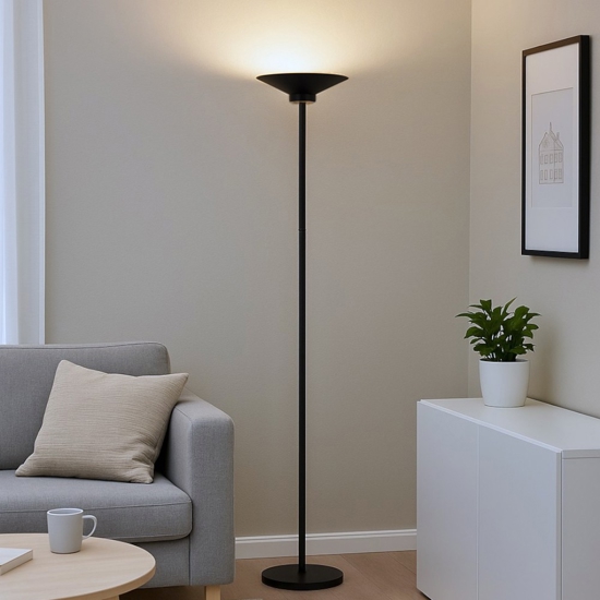 Ypsilon gea luce piantana da terra moderna nera opaco per salotto led 3000k Ypsilon gea luce piantana da terra moderna nera opaco per salotto led 3000k