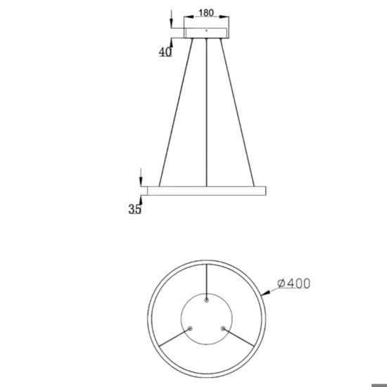 Maytoni rim lampadario per cucina moderna circolare led 3000k