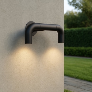 Maytoni sleek applique da esterno led 3000k ip65 2 luci