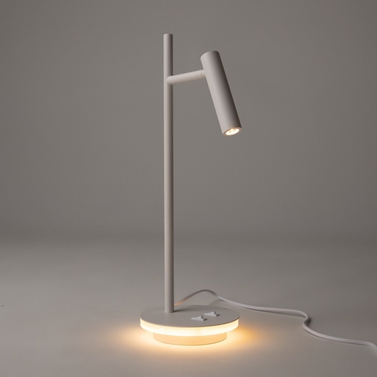 Maytoni estudo lampada da tavolo bianca moderna led 3000k