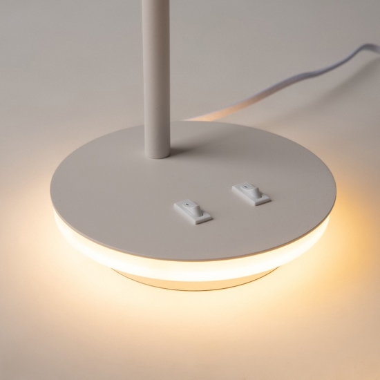 Maytoni estudo lampada da tavolo bianca moderna led 3000k