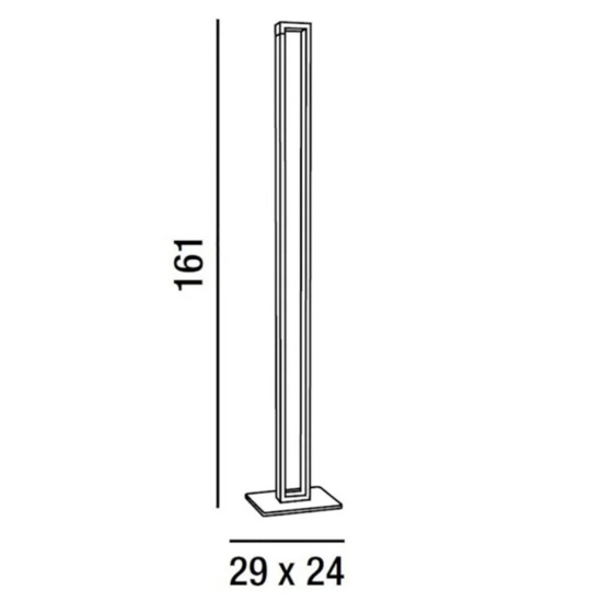 Piantana da terra sway perenz orientabile nero led 3000k 4000k 6000k