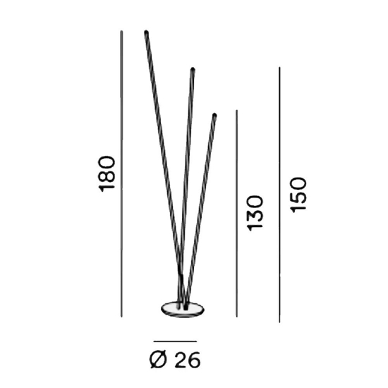Lampada da terra design moderno bianca led 300ok orientabile